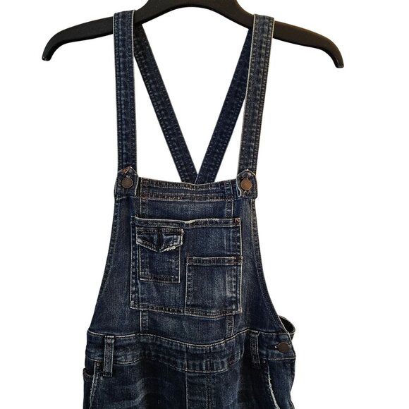 Free People Denim Bib Overalls With Pocket Detailing & Adjustable Straps size 25 - Picture 2 of 9